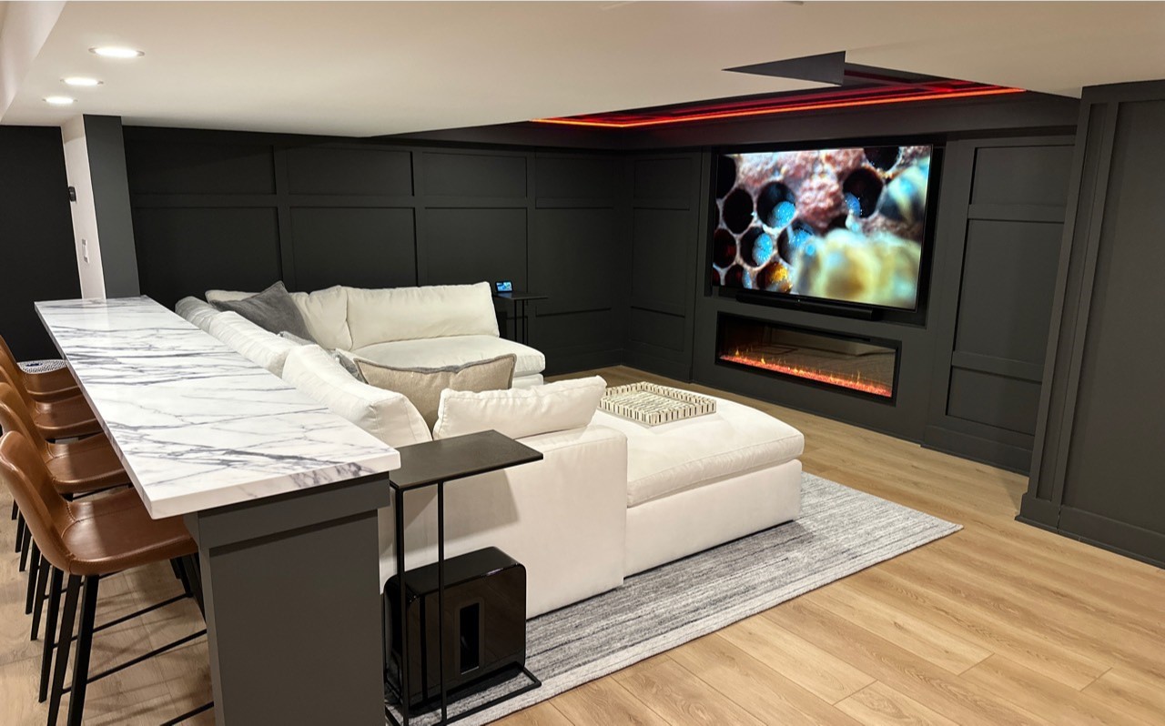 Luxury Finished Basement After